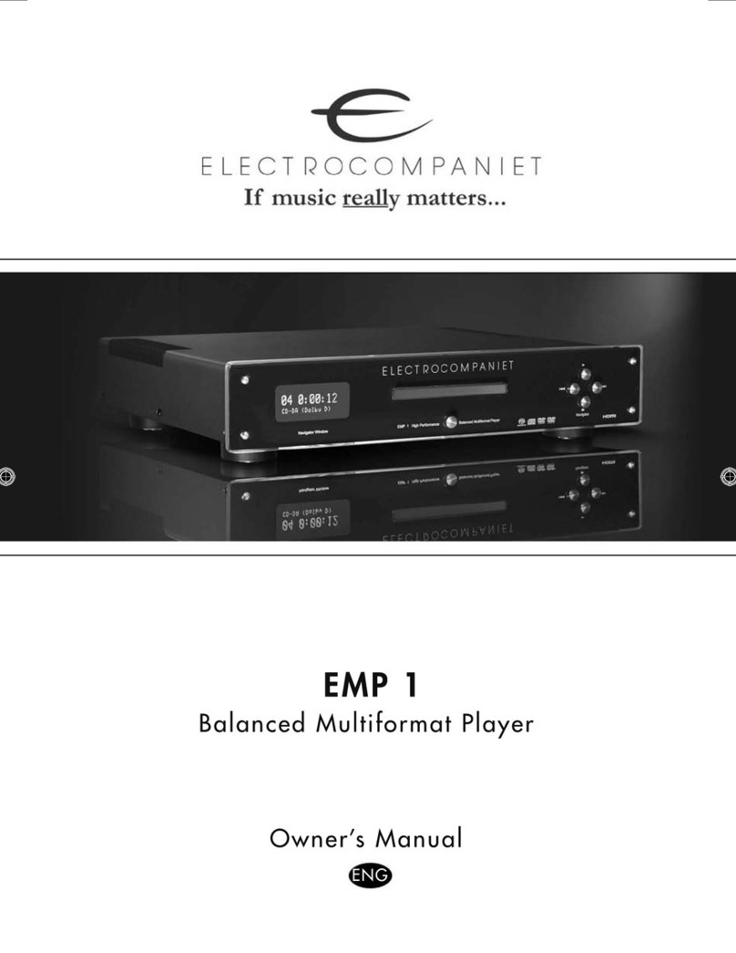 ELECTROCOMPANIET EMP Manuel utilisateur