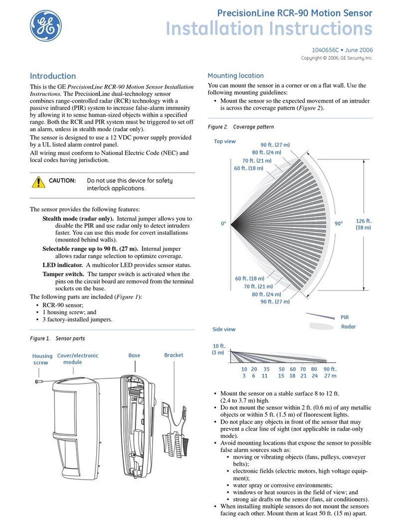 GE PrecisionLine RCR-90 Manuel utilisateur GE PrecisionLine RCR-90 Manuel utilisateur