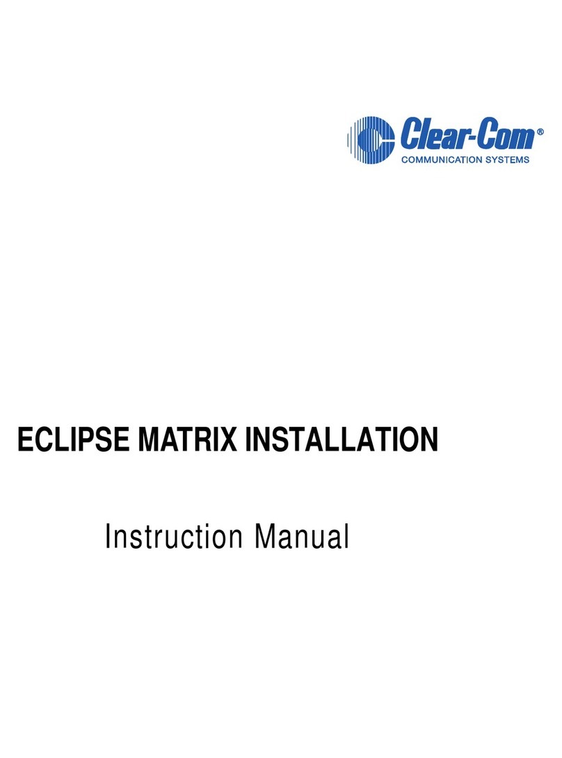 Clear-Com ECLIPSE MATRIX Manuel utilisateur