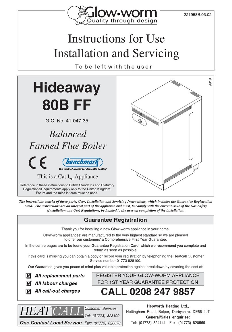 Glowworm Hideaway 80B FF Manuel utilisateur
