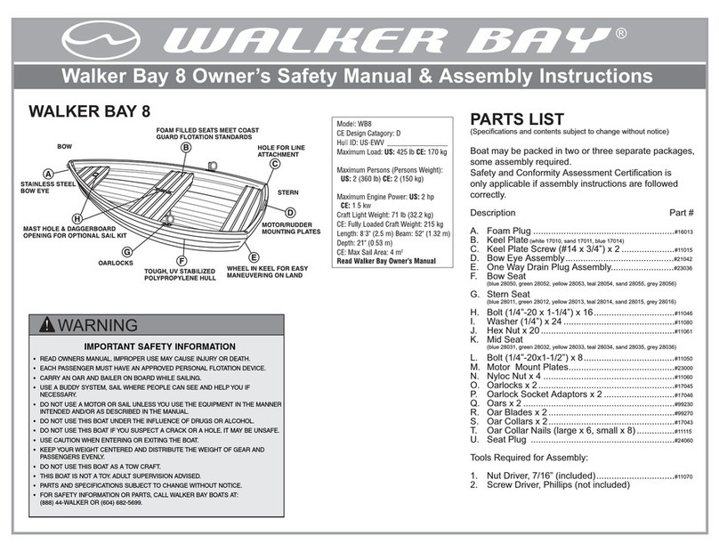 Walker Bay 8 Manuel utilisateur Walker Bay 8 Manuel utilisateur