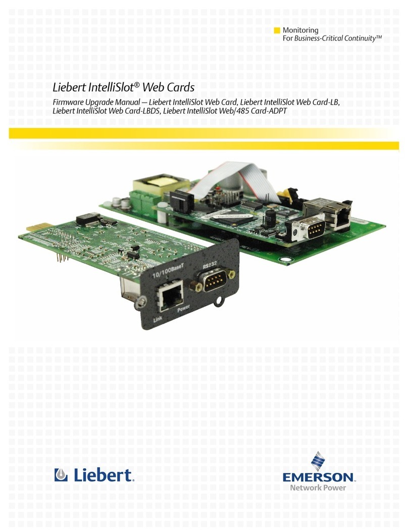 Liebert IntelliSlot Manuel utilisateur