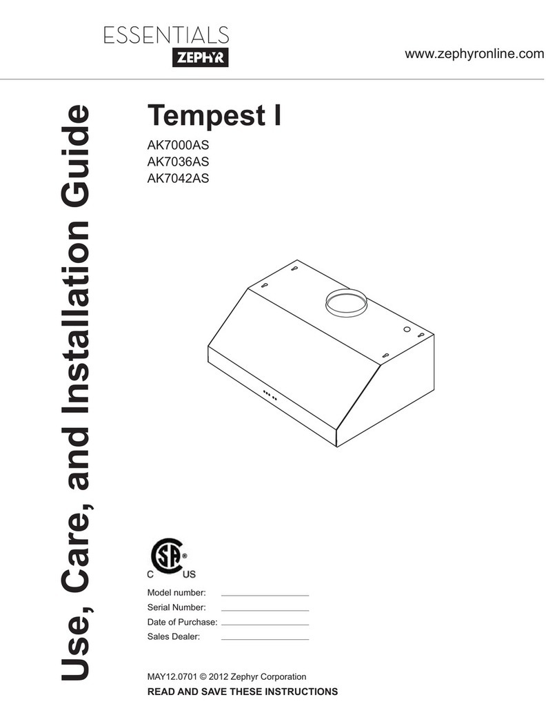 Zephyr AK7000AS Guide d'installation