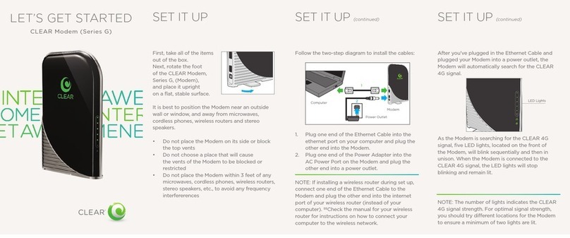 Clear G SERIES Fiche technique