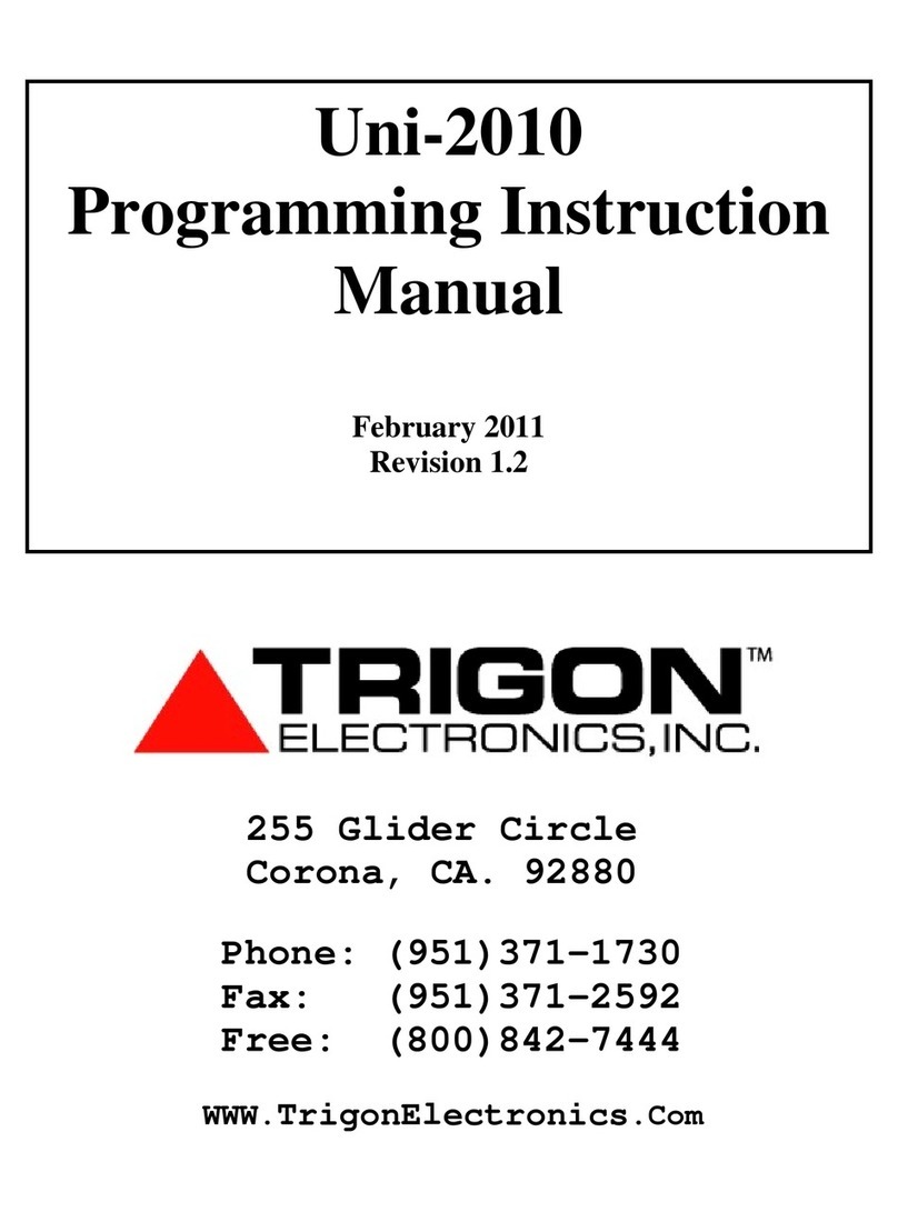 Trigon Electronics Uni-2010 Manuel d'installation Trigon Electronics Uni-2010 Manuel d'installation