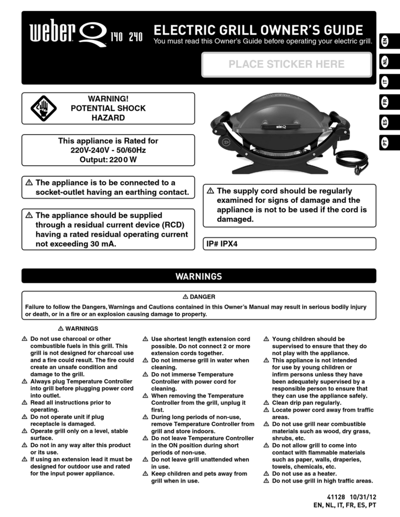 Weber Electric Grill Q 140 Manuel utilisateur