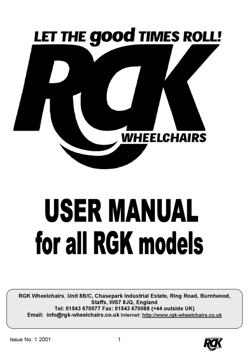 RGK Wheelchair Manuel utilisateur