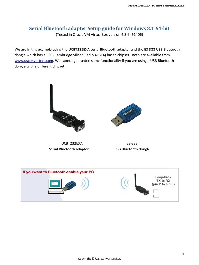 Usconverters UCBT232EXA Manuel utilisateur