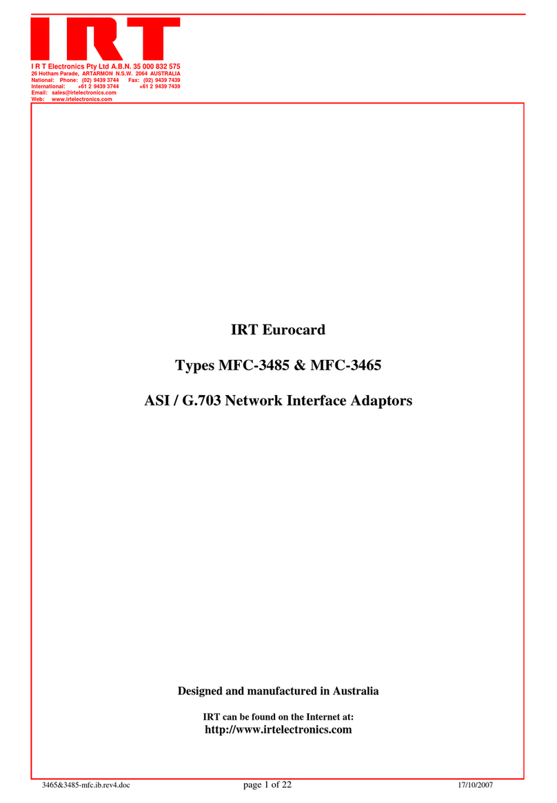 IRT MFC-3485 Manuel utilisateur