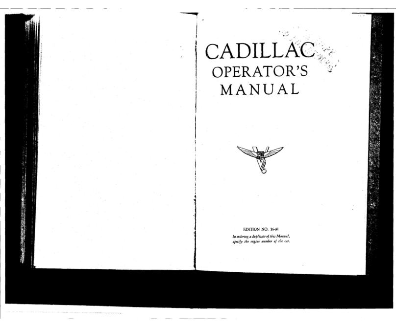 Cadillac V16 VVI Manuel utilisateur Cadillac V16 VVI Manuel utilisateur