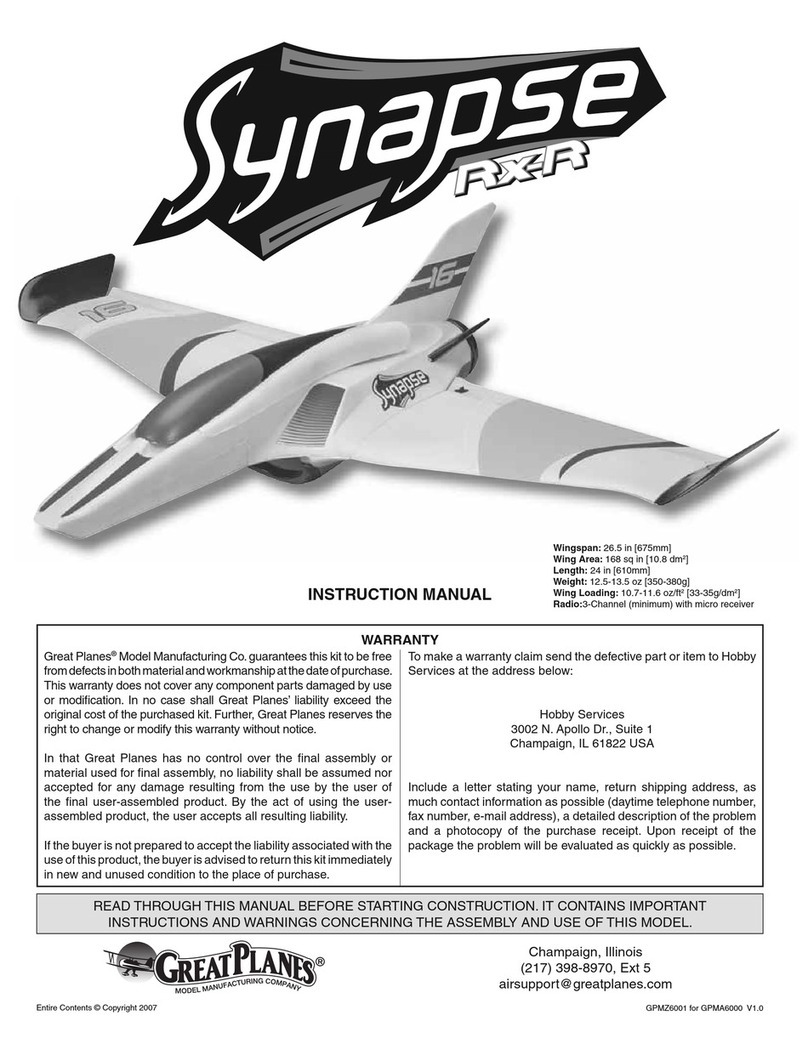 GREAT PLANES Synapse RX-R Manuel utilisateur