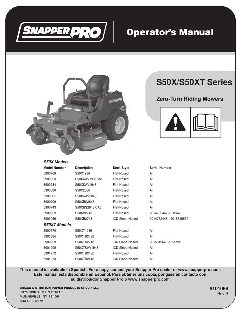 Snapper 5900769 Manuel utilisateur Snapper 5900769 Manuel utilisateur