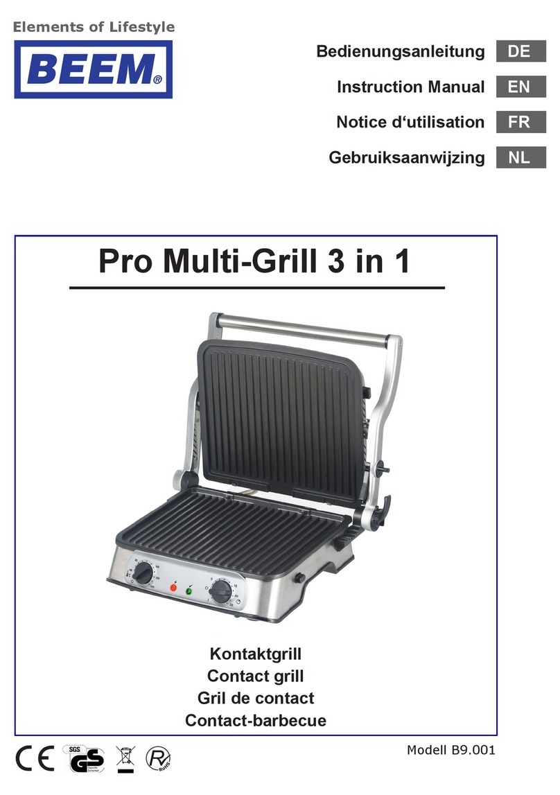 Beem Pro Multi-Grill 3 in 1 Manuel utilisateur