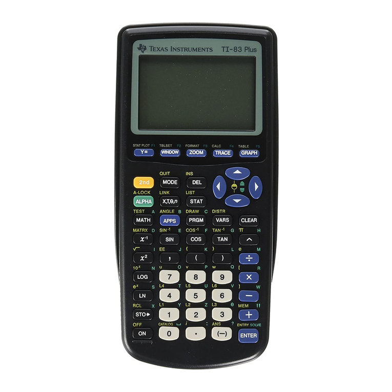 Texas Instruments TI-83 Plus Silver Edition Manuel utilisateur