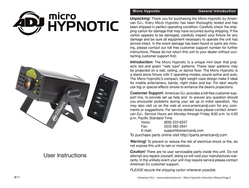 ADJ micro hypnotic Manuel utilisateur