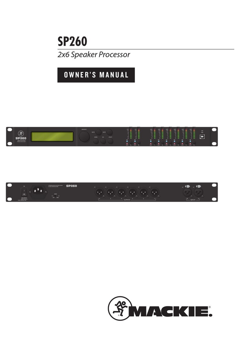 Mackie SP260 Manuel utilisateur