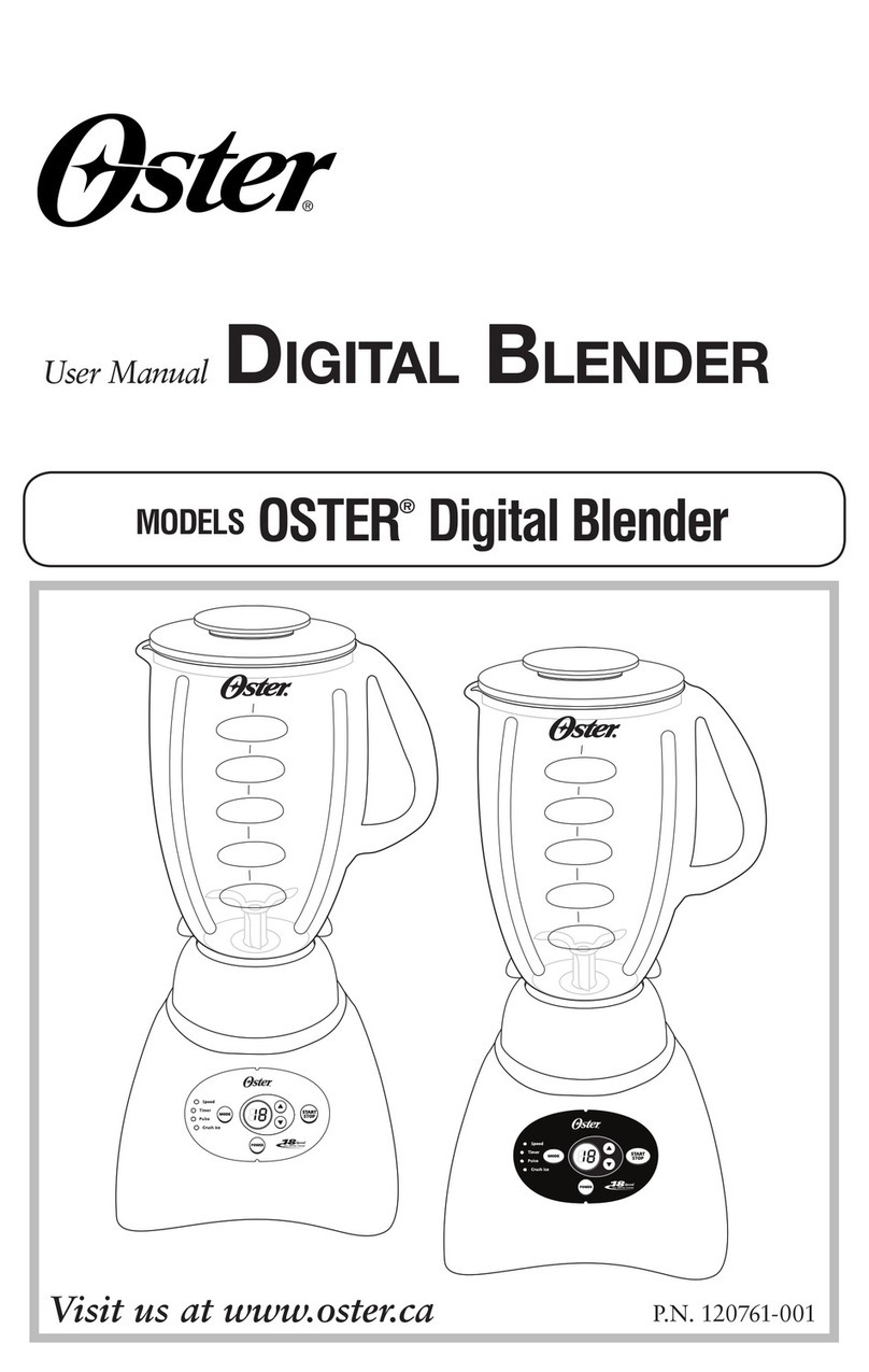 Oster Digital Blender Manuel utilisateur