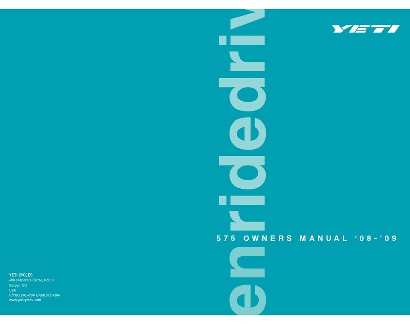 Yeti 575 '08-'09 Manuel utilisateur Yeti 575 '08-'09 Manuel utilisateur