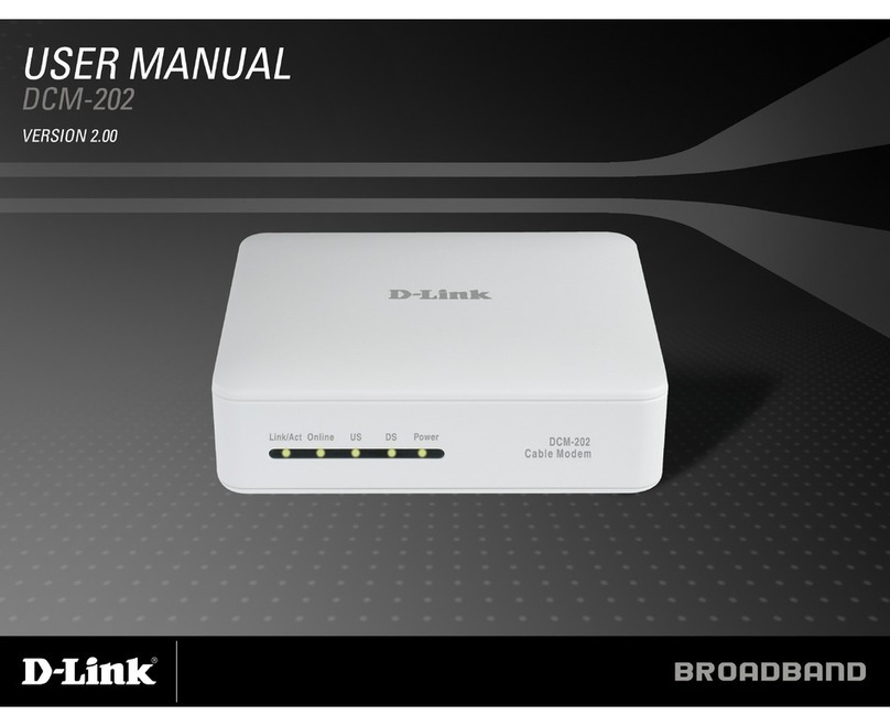 D-Link DCM202 - Express Ethernetwork DOCSIS 2.0 Cable... Manuel utilisateur