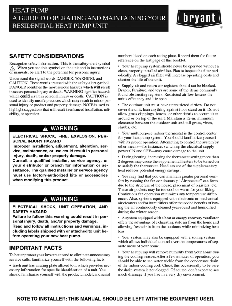 Bryant Heat Pump Instructions de montage
