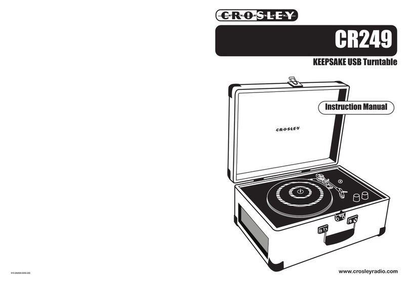 Crosley KEEPSAKE CR249 Manuel utilisateur