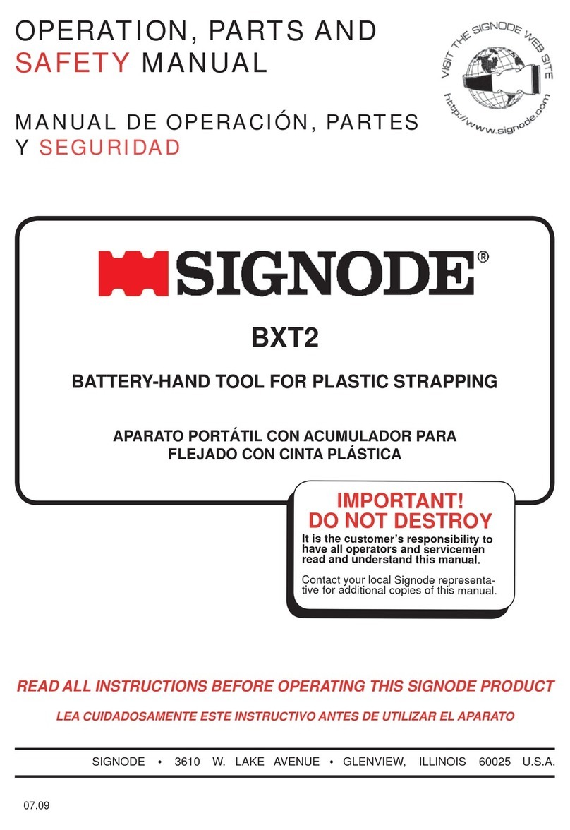 Signode BXT2 Manuel utilisateur