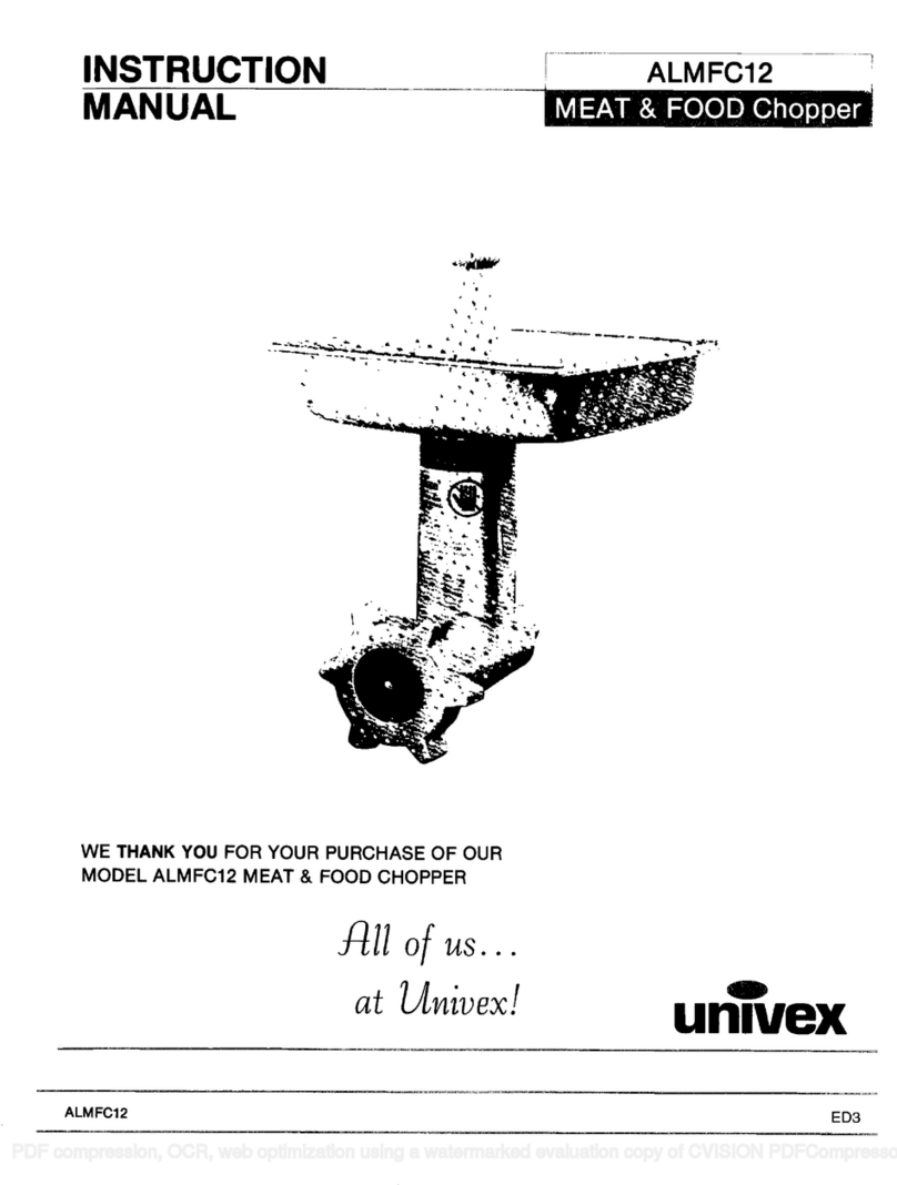 Univex ALMFC12 Manuel utilisateur Univex ALMFC12 Manuel utilisateur