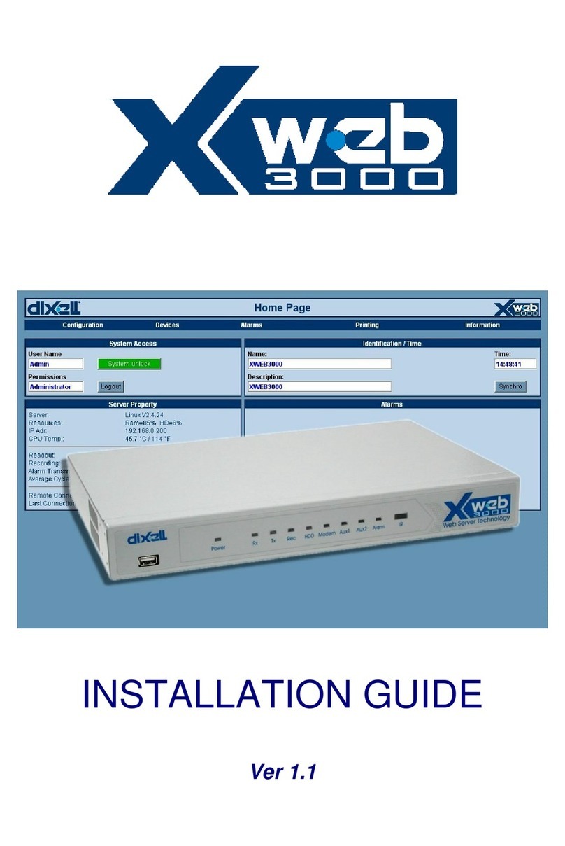 dixell XWEB 3000 Manuel utilisateur