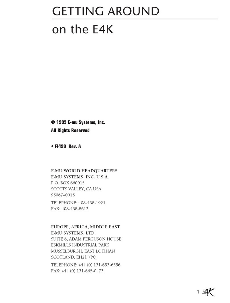 EMU E4k Manuel utilisateur EMU E4k Manuel utilisateur