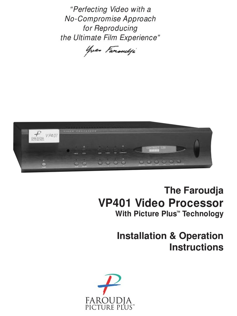 Faroudja VP401 Instructions d'installation