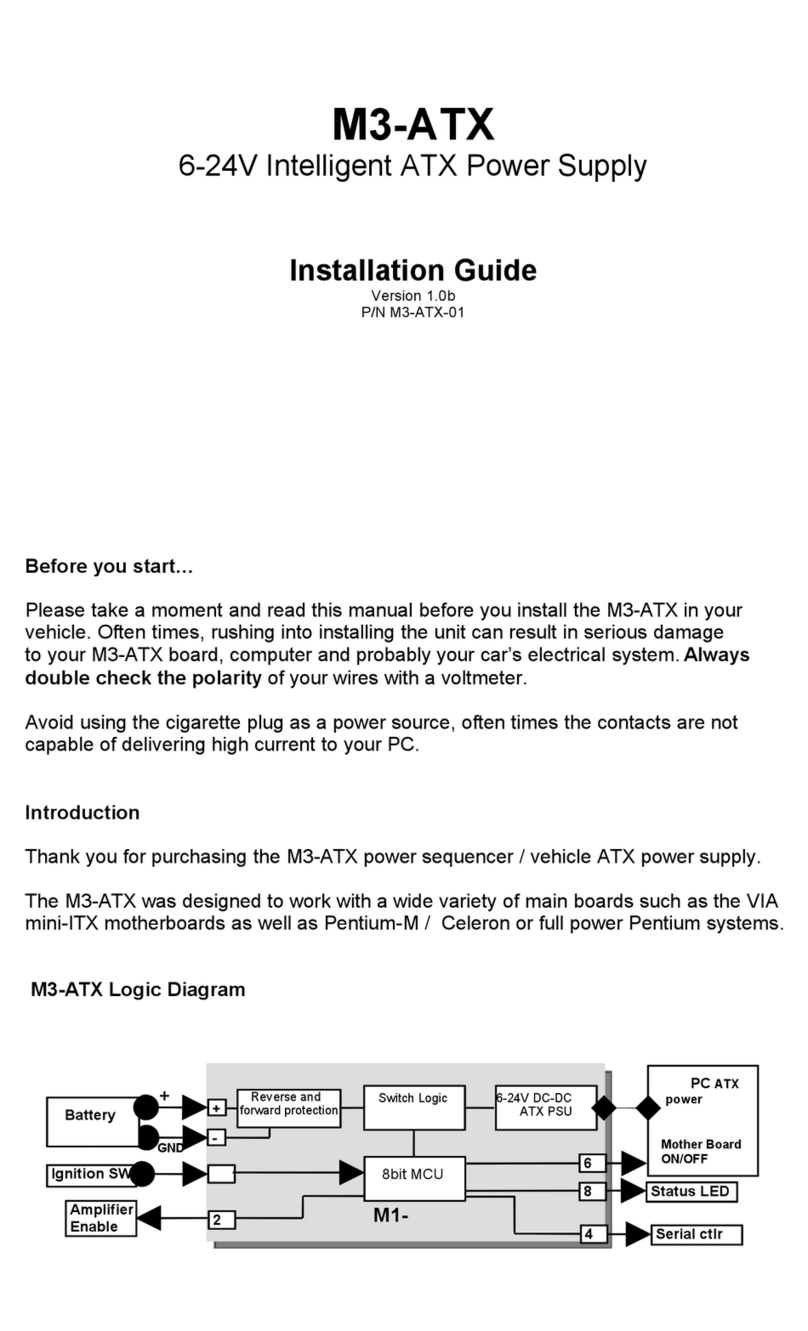 Cartft M3-ATX Manuel utilisateur Cartft M3-ATX Manuel utilisateur