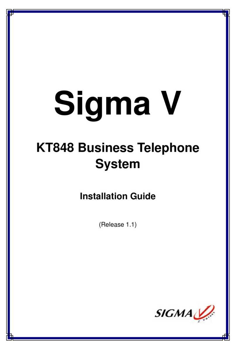 Sigma V KT848 Manuel utilisateur