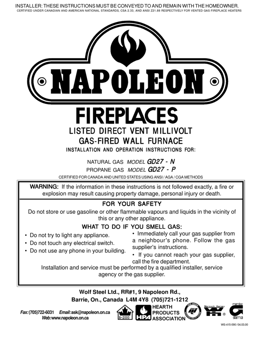 Napoleon GD27 - N Manuel utilisateur