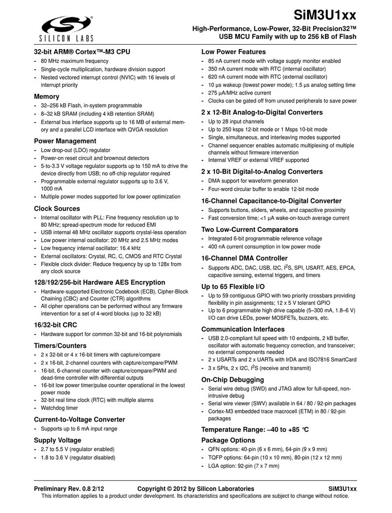 Silicon Laboratories SiM3U1xx Manuel utilisateur
