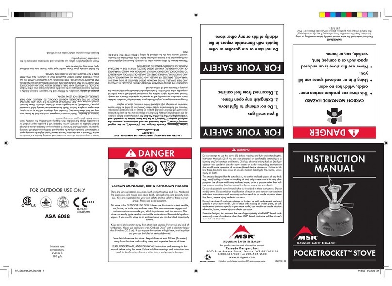 MSR POCKETROCKET Manuel utilisateur