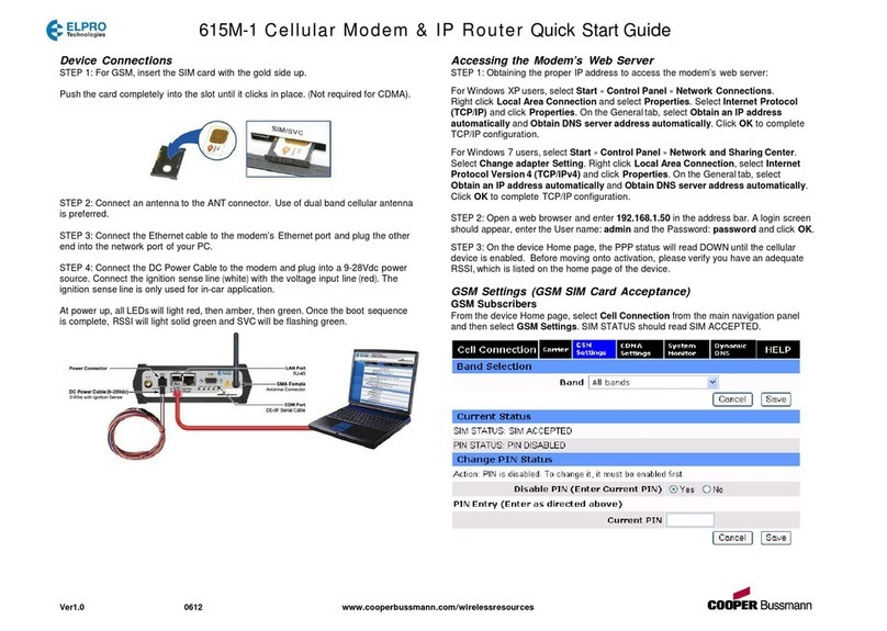 Elpro Technologies 615M-1 Manuel utilisateur