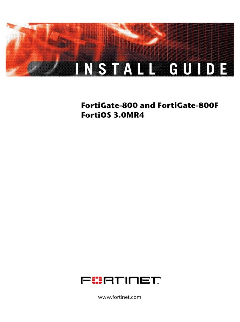 Fortinet FortiGate FortiGate-800 Manuel utilisateur