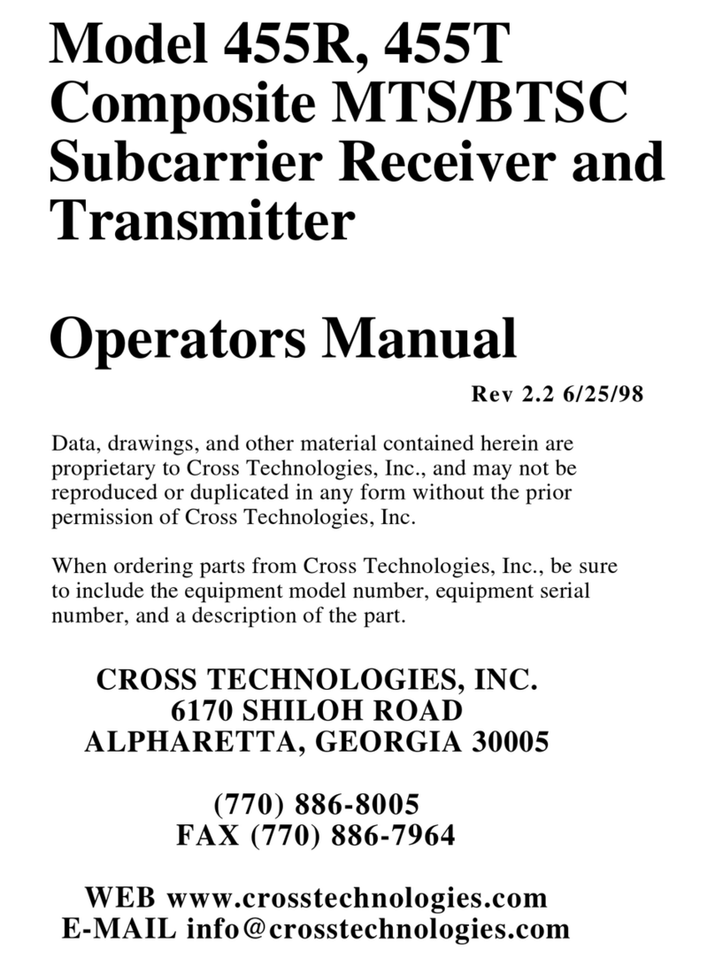 Cross Technologies 455R Manuel utilisateur