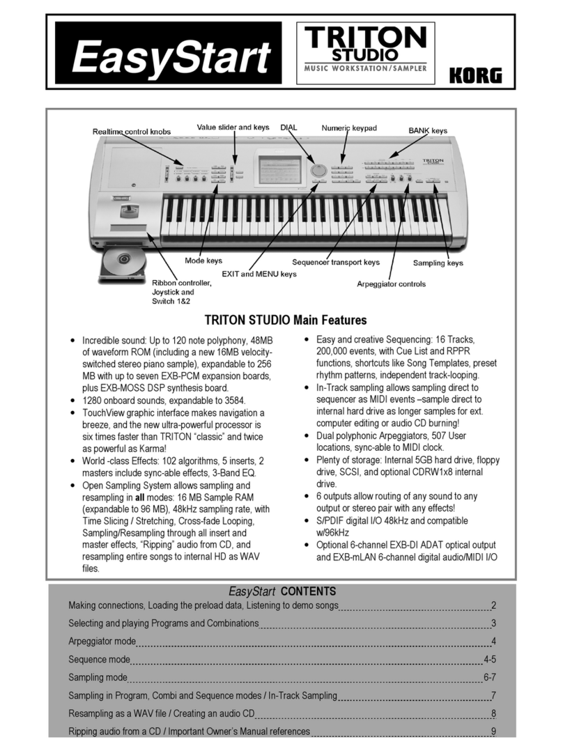 Korg Triton Studio Fiche d'information produit