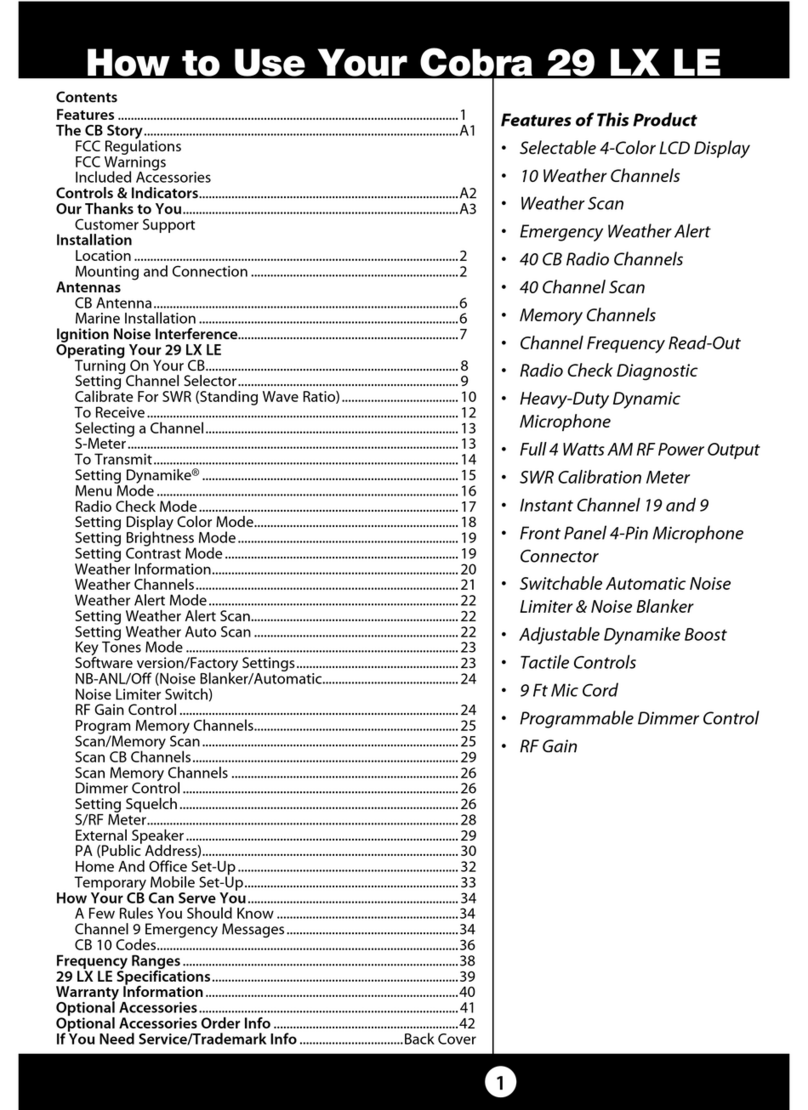 Cobra 29 LX LE Mode d'emploi