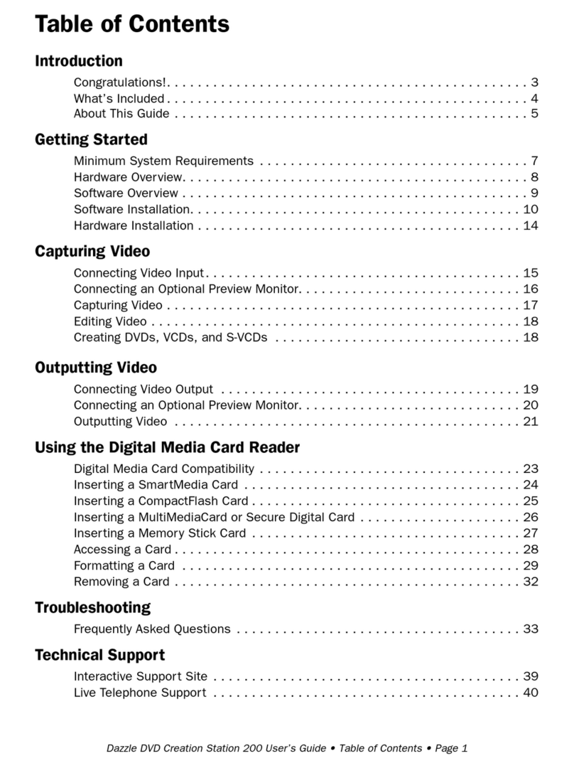 Dazzle DCS 200 Manuel utilisateur