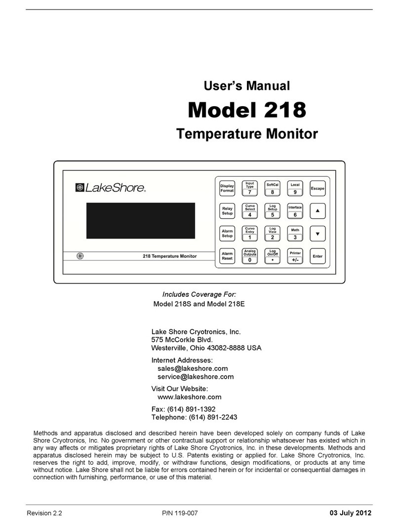 Lake Shore 218S Manuel utilisateur