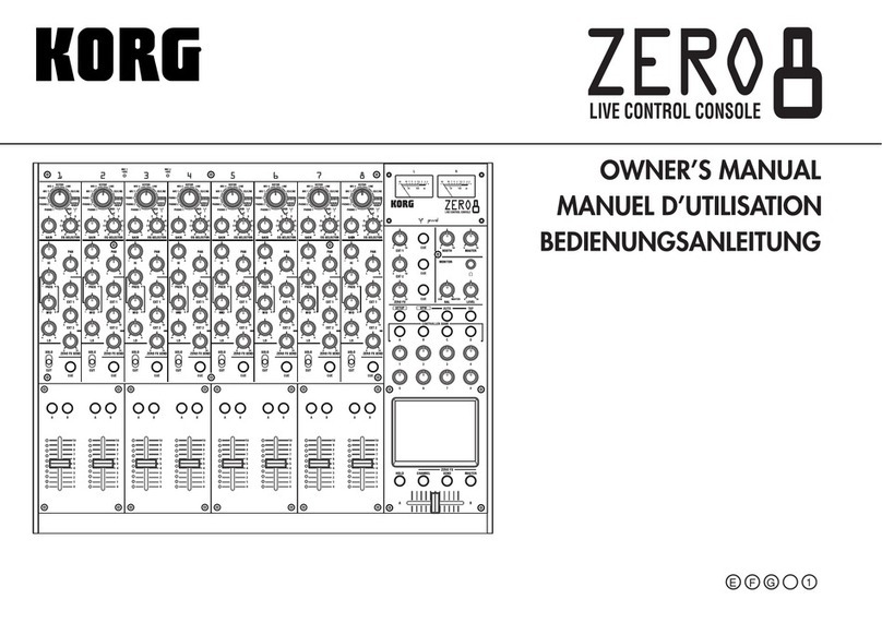 Korg Digital Mixer ZERO8 Manuel utilisateur