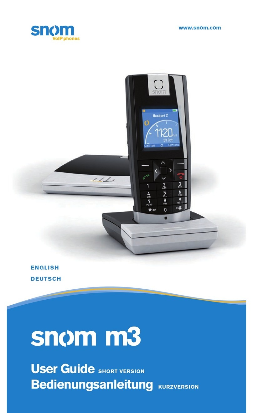 Snom M3 Manuel utilisateur