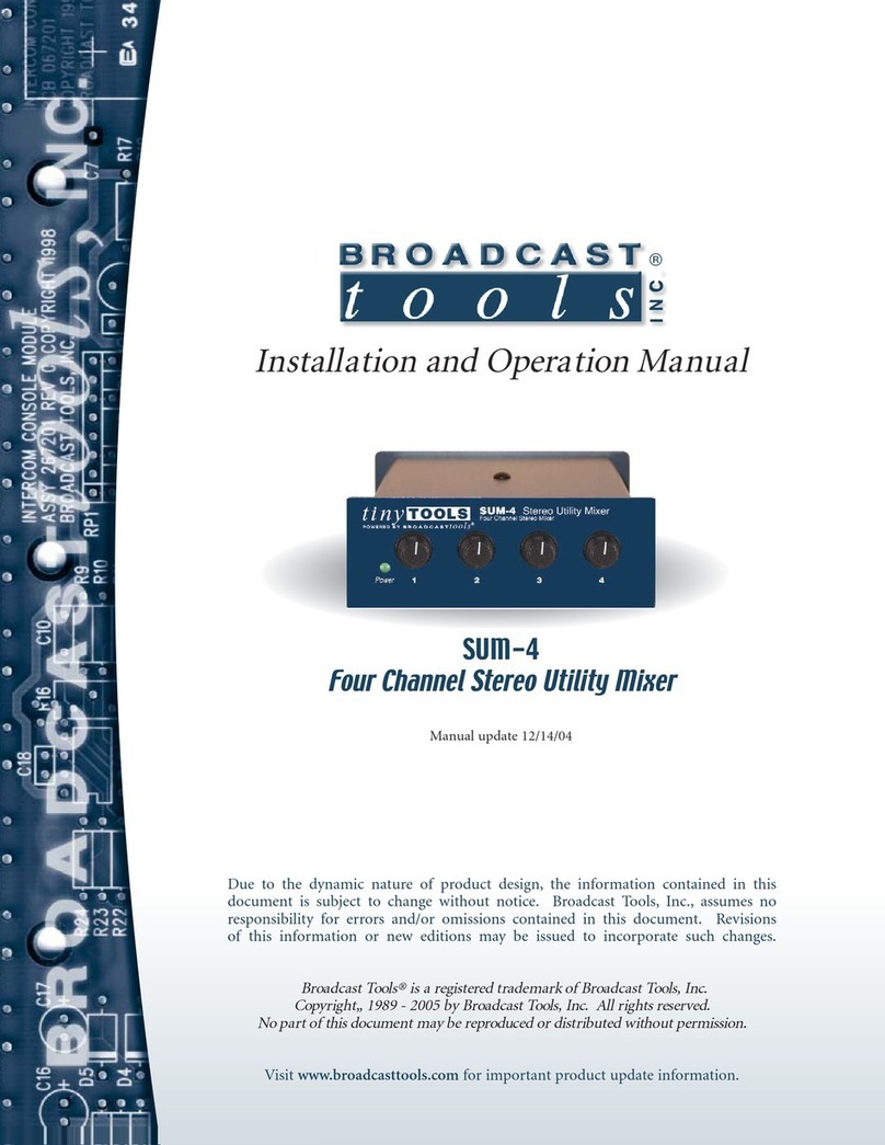 Broadcast Tools SUM-4 Manuel utilisateur