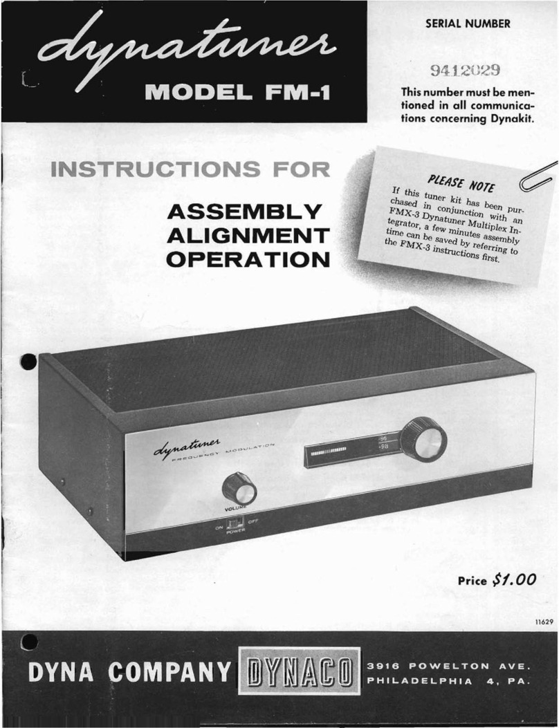 Dynatuner FM-1 Instructions de montage