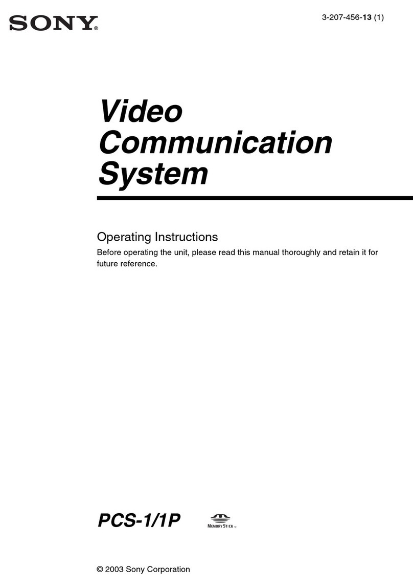 Sony PCS-1 - Video Conferencing Kit Manuel utilisateur