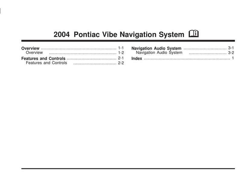 Pontiac 2004 Vibe Navigation System Manuel utilisateur
