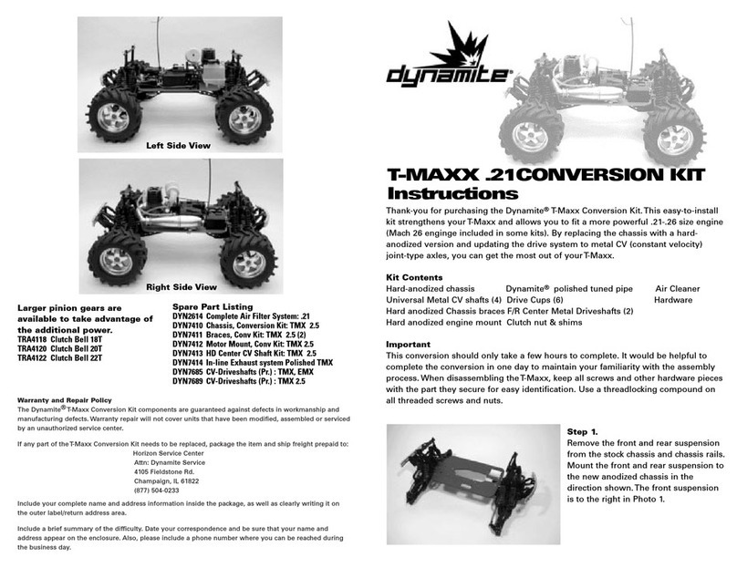 Dynamite T-MAXX .21CONVERSION Manuel utilisateur