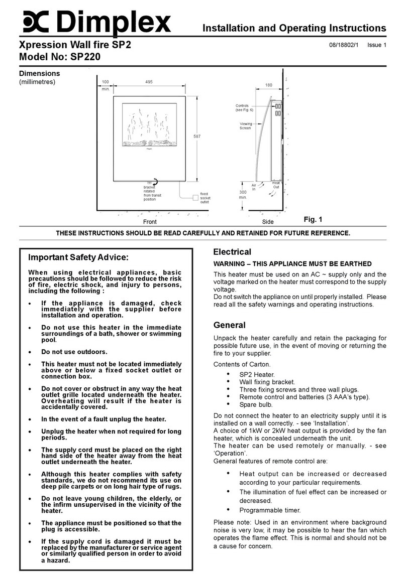 Dimplex Xpression SP220 Manuel utilisateur